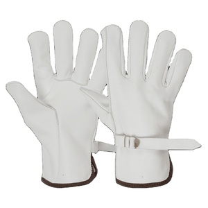 Heavy-Duty Sheep Grain Leather Anti-static Breathable <b>Driver</b> <b>Gloves</b> Adjustable Wristlet Industrial Safety Construction Hand Arm - Product Image 1