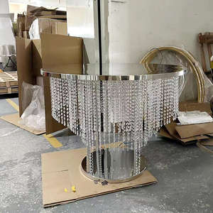 Table à gâteaux Dream like Anniversaire Mariage Dessert Stand Décoration Shine Table à gâteaux plaquée or pour décorations de fêtes et d'événements - Product Image 2