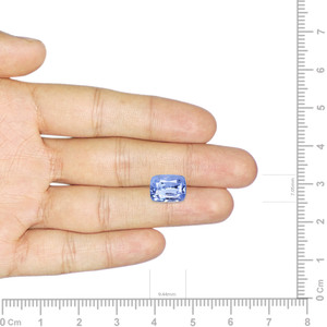 Zafiro Azul Suelto de 3.70 Quilates, Facetado, Calibrado, Color Azul Real, Tamaño de 10 mm, Tratado con Calor, Altura de 8 mm - Product Image 3