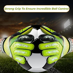 Gants de gardien de but en latex de haute qualité 2026 pour l'entraînement, gants de gardien de but de football personnalisés, protection des doigts, imperméables, poignet réglable - Product Image 2