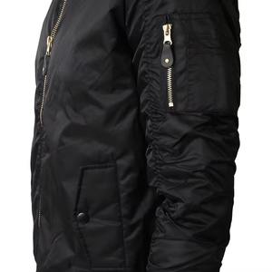 2025 personnalisé matelassé toile doudoune hommes en gros université lettre brodé Bomber manteau décontracté fermeture à glissière hiver avant - Product Image 3