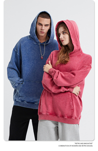 เสื้อฮู้ดผ้าฝ้ายมี100% มีฮู้ดสำหรับผู้ชาย450โลโก้ตามสั่ง2024 - Product Image 4