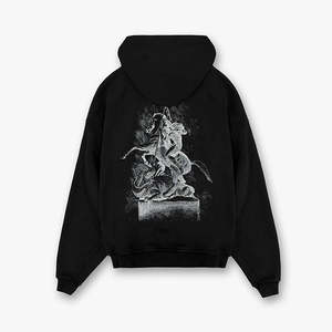 Vintage French Terry Hoodie 460 Gsm algodón pesado sudaderas con capucha de gran tamaño - Product Image 2