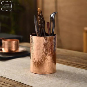 Gobelet en verre en cuivre pur Antique de qualité supérieure fait à la main boissons en métal écologique gravure en cuivre métal - Product Image 4