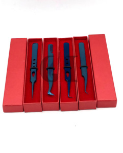 ที่หนีบขนตาแบบตรงพลาสม่าสีฟ้าสำหรับต่อขนตา45/90องศาทำจากสแตนเลสอุปกรณ์เสริมความงาม - Product Image 6