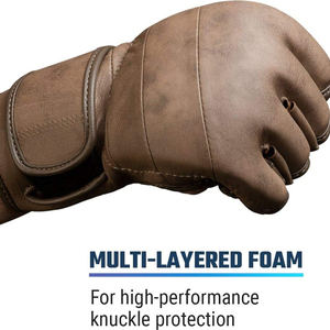 Nueva llegada de calidad superior de cuero MMA guantes de etiqueta privada de fabricación profesional al por mayor - Product Image 5