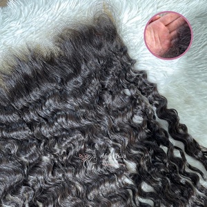 Venta caliente Premium Raw Sin procesar Cabello de onda profunda Peluca de cabello humano rizado Extensiones de cabello Tejidos frontales completos - Product Image 2