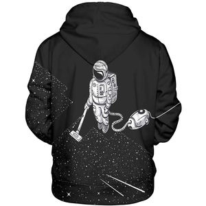 Sudadera con Capucha Estampada con Gráficos de Astronauta, Sudadera Unisex de Forro Polar para Invierno - Product Image 3