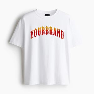 T-Shirt Homme Hip Hop Surdimensionné à Épaules Gouttes en Coton Respirant Street Wear Impression Personnalisée Tissé Col O Poids Lourd Vierge - Product Image 6