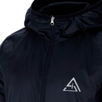 Veste coupe-vent pour homme, style streetwear, écologique, imperméable, coupe-vent, col montant, logo sur le devant