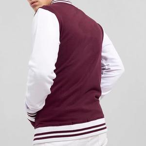 Chaqueta Universitaria de Cuero y Lana de Alta Calidad Personalizada ODM OEM para Hombre, Cuello Alto, Logotipo Bordado en la Parte Delantera, Prenda Exterior Premium - Product Image 2