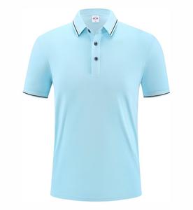 Polo à manches courtes en coton et soie glacée à rayures, avec col, personnalisable avec logo OEM, pour hommes, idéal pour le travail et l'été - Product Image 3