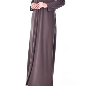 Robe Abaya musulmane à manches longues, taille plus, Dubai, ensemble deux pièces, décontractée, de haute qualité, longueur midi, vêtements pour femmes - Product Image 2