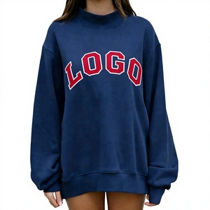เสื้อสเวตเชิ้ตคอกลมโอเวอร์ไซส์แบบยูนิเซ็กซ์ ผ้าฟลีซ 100% โพลีเอสเตอร์ สวมใส่สบายสำหรับฤดูหนาว แห้งเร็ว พิมพ์ลายกราฟิกด้านหน้า รับผลิตแบบ OEM ODM - Product Image 3