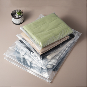 Custom Frosted Transparent PVC Zipper <b>Packaging</b> <b>Bag</b> for Garment Clothing Apparel Ziplock Pouch with Slide Lock - Product Image 5