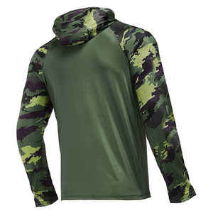 เสื้อฮู้ดตกปลาโพลีเอสเตอร์ 100% เสื้อฮู้ดตกปลาแบบระเหิดสีสำหรับกิจกรรมกลางแจ้ง แห้งเร็ว ระบายอากาศได้ดี แขนยาว - Product Image 4