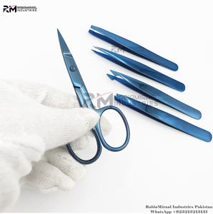 Pinzas de cejas de plasma azul de alta calidad, embalaje personalizado de acero inoxidable, pinzas de cejas demandables de gran venta - Product Image 5