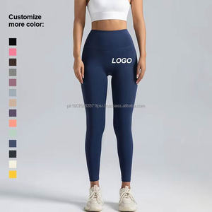 Custom Logo High Waist Women's Gym Fitness Yoga <b>Leggings</b> Eco-Friendly High Waisted Workout <b>Leggings</b> <b>Pocket</b> XL Spandex Seamless - Product Image 5