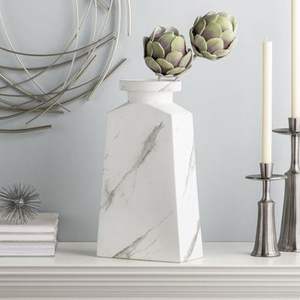 TCE Luxury Handmade Natural Marble <b>Art</b> <b>Deco</b> Wedding Flower <b>Vase</b> Premium Polish Tabletop Home Decor Accent Piece - Product Image 3