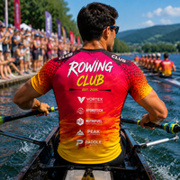 Maillot de course personnalisé OEM pour équipe de rame, léger, séchage rapide, impression par sublimation, pour club sportif d'équipes de rame