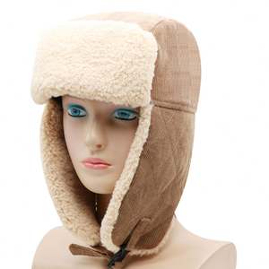 Vente en gros de chapeaux d'hiver chauds et tendance pour l'extérieur, en fausse fourrure, style trapper, chapeau russe Ushanka, chapeau bomber - Product Image 1