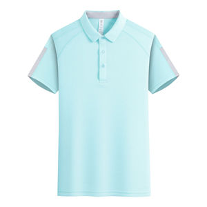 T-shirts polo de haute qualité pour hommes, col montant en maille respirante, polos minces en tissu de soie de qualité supérieure brodés de style business - Product Image 4