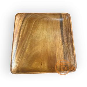 Bandeja DE SERVICIO DE MADERA cuadrada hecha a mano para exhibir alimentos o artículos decorativos - Product Image 5