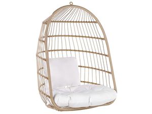 Fauteuil suspendu en rotin moderne Maxmara avec support beige pour usage intérieur/extérieur, mobilier pour hôtel et villa - Product Image 5