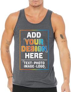 Débardeurs en coton personnalisés pour hommes, sans manches, pour la salle de sport, l'entraînement, respirants, doux, veste athlétique pour la musculation et le fitness - Product Image 1