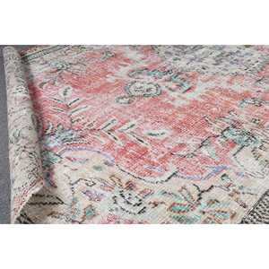 Tapis turc, grand tapis de 5,4 x 9 pieds, tapis vintage en laine persane rouge - Product Image 4