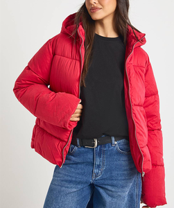 Winter Base Liner Warm Down Jacket <b>Women</b> <b>Waterproof</b> Eco Friendly Filled Puffer Jacket Korean Hooded Design <b>Padded</b> Down <b>Coat</b> - Product Image 1