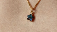 Design tendance Plaqué Or Pierres Précieuses Naturelles Lune et Étoile Pendentif En Cristal De Guérison Collier Charmes De Pierres Précieuses pour Collier Bijoux