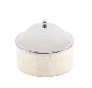 Cazuela de acero inoxidable y nácar, diseño hecho a mano, para servir comida, olla caliente, calentador de alimentos en cazuela de Metal - Product Image 1