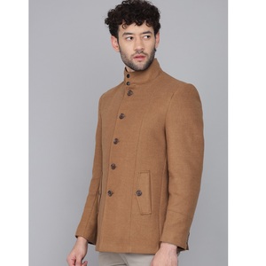 Manteau en laine mélangée beige de qualité supérieure, chaud pour l'hiver, avec un design classique, pour les marques de vente en gros et de détail - Product Image 1