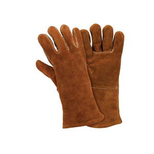 Nuevos guantes de soldadura de cuero de alta durabilidad, guantes ergonómicos de Palma de pistola para un rendimiento óptimo, guante de cuero de ajuste personalizado ajustable - Product Image 1