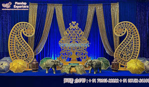 Boda interior Dj fiesta noche escenario decoración boda musulmana Henna función escenario decoración Punjabi boda Mehndi noche escenario conjunto - Product Image 3