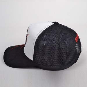 Casquette camionneur OEM personnalisée PK META WEAR unisexe de haute qualité 6 panneaux araignée broderie logo maille de coton structuré Snapback - Product Image 3
