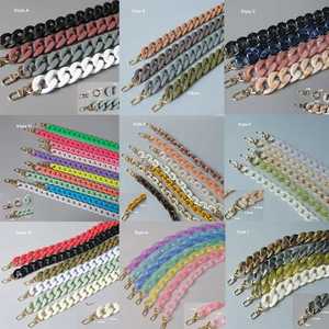 อุปกรณ์ตกแต่งกระเป๋าคุณภาพสูงสำหรับสุภาพสตรี ทำด้วยมือจากลูกปัดอะคริลิกสีสันสดใสและเรซิ่น ใช้เป็นสายคล้องกระเป๋าถือ - Product Image 1