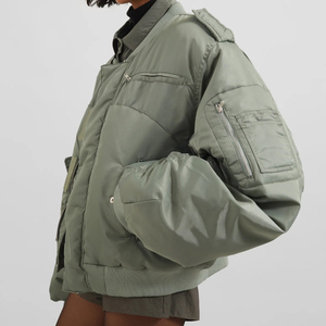 Veste bomber pour femme OEM, tendance et confortable, collection hiver, tendance, vestes OEM à prix avantageux, 2026 - Product Image 5
