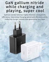 Cargador Rápido HNT OEM de 60W GaN con Puerto Único Tipo C, Adaptador de Corriente PD PPS, Cargador Súper Rápido para Samsung Galaxy S24 Ultra S23 Plus