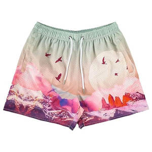 Shorts de Verano con Estampado Gráfico a la Moda, Diseño Gráfico Atractivo, Tela Ligera y Suave, Ideal para un Estilo Moderno - Product Image 1