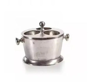 Cubo de hielo de acero inoxidable con mango de cuero, calidad superior, recién llegado, cubo enfriador de vino de acero inoxidable para venta al por mayor - Product Image 5