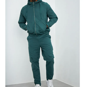 OEM Custom Logo Jogger Sets Oversized <b>Patchwork</b> Zip up Nylon Windbreaker <b>Jacket</b> and Pants Nylon Tracksuit for Men - Product Image 4