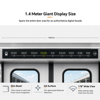 Affichage numérique LCD Android 57,4 pouces à 1000 nits pour signalisation de guidage de route et de portes de métro, avec large plage de température d'utilisation