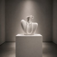 Vase Buste Sculptural Minimaliste d'Art Curé, Pot de Fleurs Abstrait en Forme Humaine Édition Galerie pour Décoration Maison Style Musée