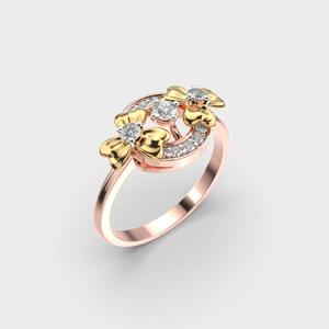 Anillo de Compromiso con Diamante Cultivado en Laboratorio de 1.0 Quilates, Corte Brillante, Diseño Floral Elegante, Oro Sólido de 14k, Chapado en Rodio, Romántico para Boda - Product Image 2