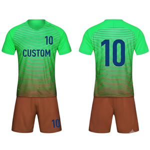 เสื้อฟุตบอลคุณภาพสูง ODM OEM แบบกำหนดเอง ชุดฟุตบอล โพลีเอสเตอร์ 100% แห้งเร็ว คอวี แขนสั้น ระบายอากาศได้ดี - Product Image 4