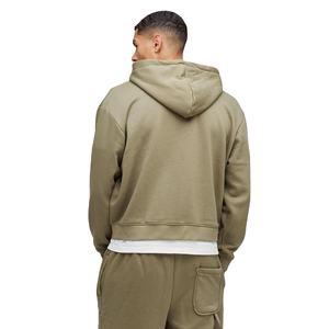 Vêtement de survêtement ample en molleton d'hiver pour homme, personnalisé en gros, respirant, couleur kaki, fermeture éclair, sweat à capuche, 100% coton, molleton de coton - Product Image 6