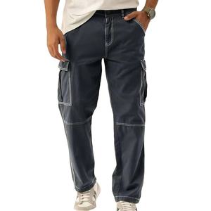 Pantalon de jogging personnalisé 100% coton pour homme, de haute qualité, lourd, avec grande poche, motif droit, devant plat, léger - Product Image 1