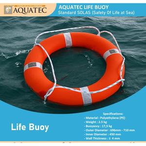 2.<b>5</b> <b>Kg</b> Life Buoy SOLAS-Compliant Marine Safety designed for emergency use. One buoy supports up to 3 adult passengers - Product Image 2
